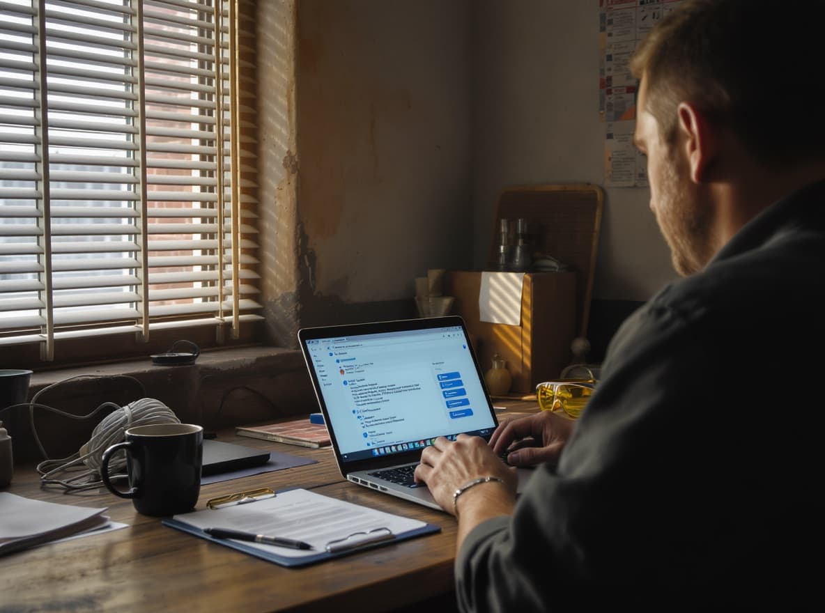 Manufacturing owner reading his AI teammate's morning brief in his email inbox
